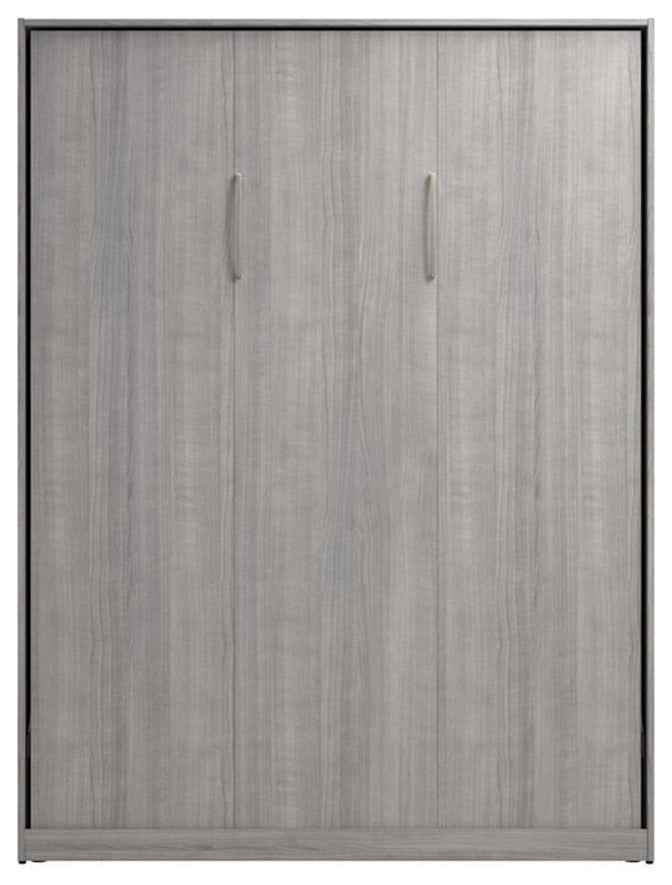 Bestar USA Claremont Engineered Wood Queen Murphy Bed in Gray