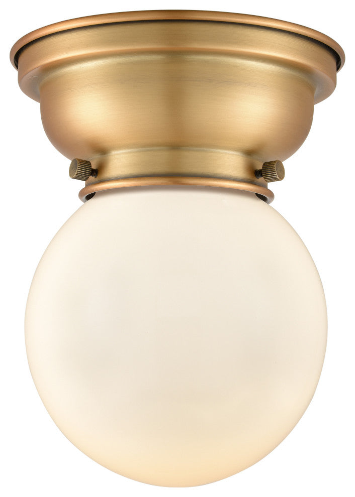 Innovations 623-1F-BB-G201-6-LED 1-Light Flush Mount, Brushed Brass