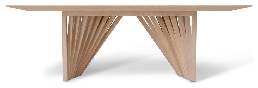 Modern Brazilian, Laguna, Wooden Top Dining Table, Nevoa Frame