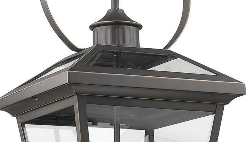 Hanging 3 Light Traditional Outdoor Porch Lantern in Oiled Bronze