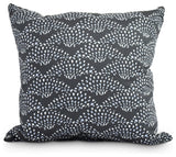 Fan Dance 26" Black Geometric Print Decorative Throw Pillow