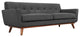Modern Gray Engage Sofa Loveseat and Armchair, 3-Piece Set