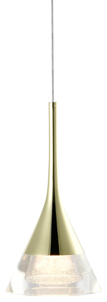 Amalfi 4.75" ETL Certified Integrated LED Pendant Lighting Fixture, Gold