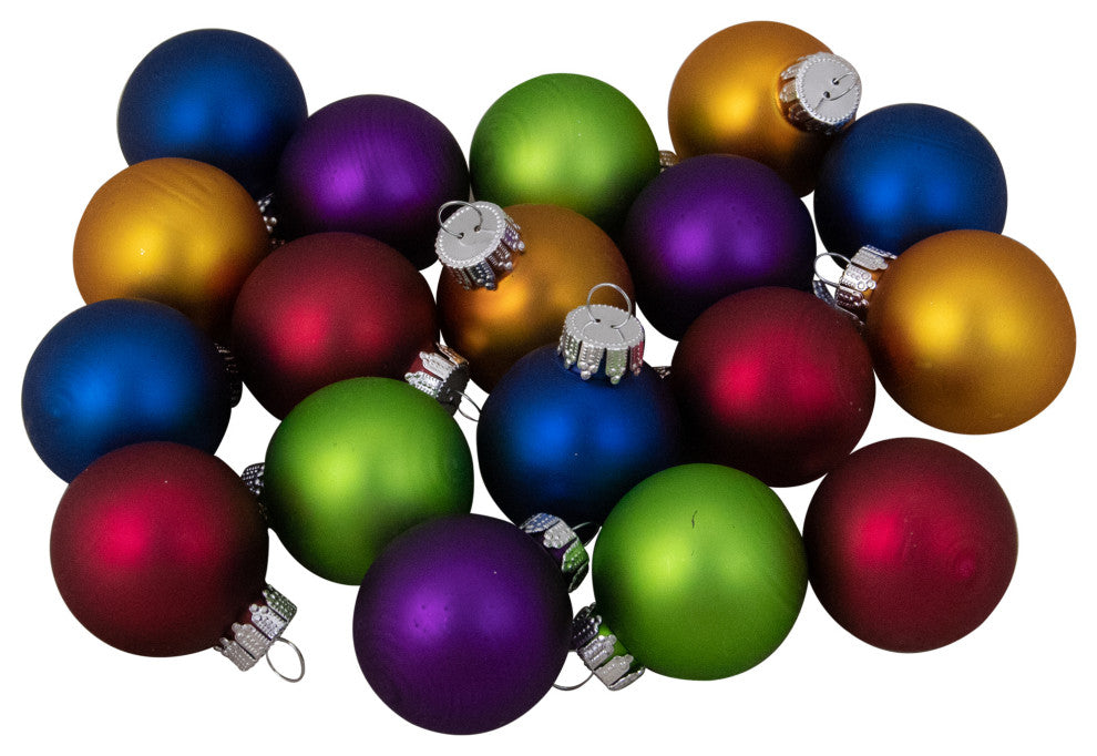 18-Piece Bright Glass Ball Christmas Ornament Set