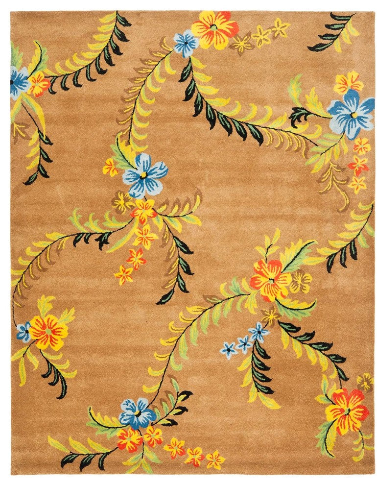 Safavieh Soho Soh734A Floral Rug, Brown/Multi, 6'0"x9'0"