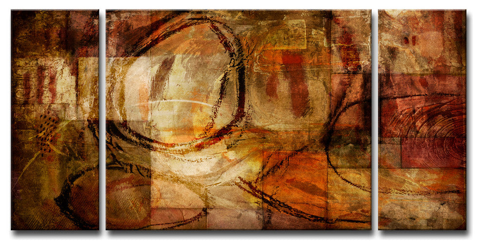 Ready2Hangart 'Etabx Iii' 3-Piece Oversized Abstract Canvas Wall Art
