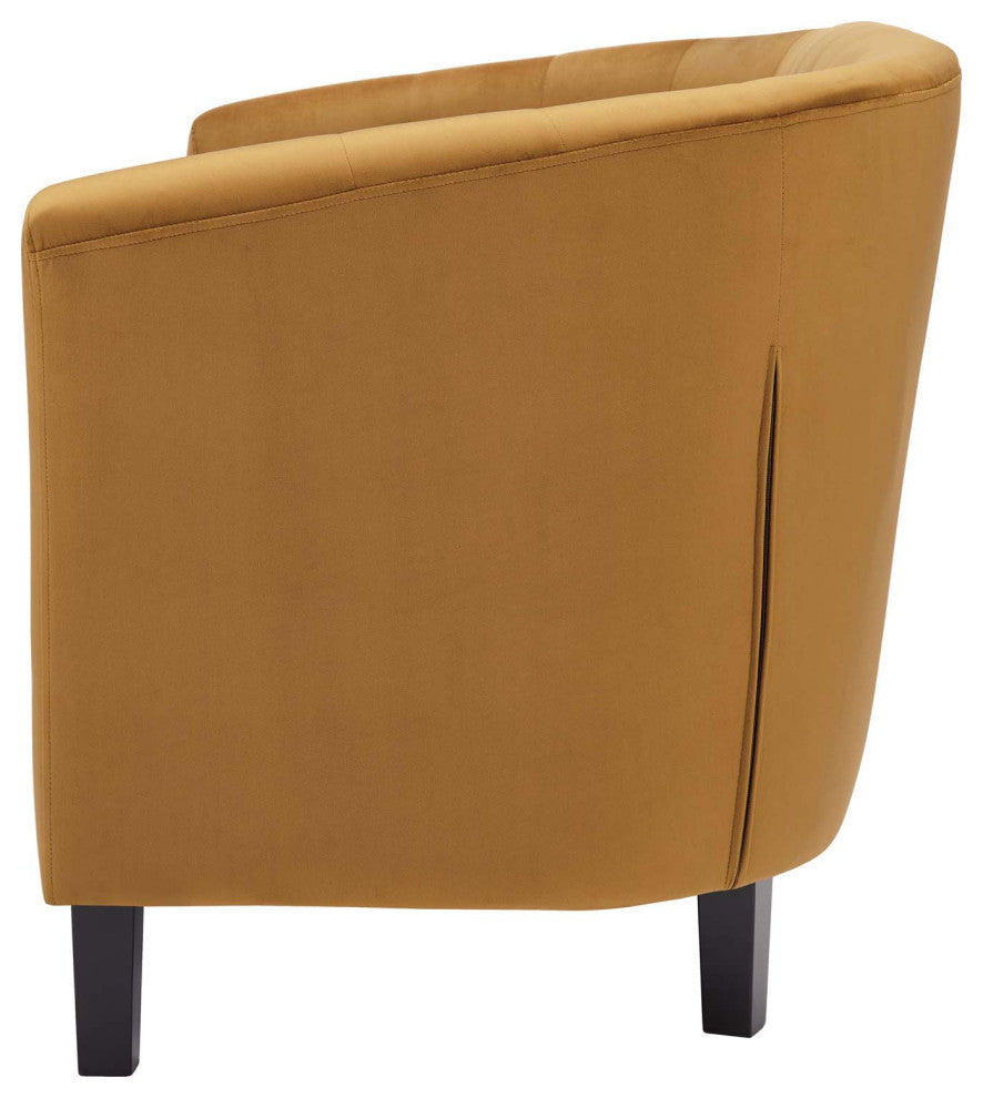 Loveseat Sofa, Velvet, Brown, Modern, Living Lounge Room Hotel Lobby Hospitality