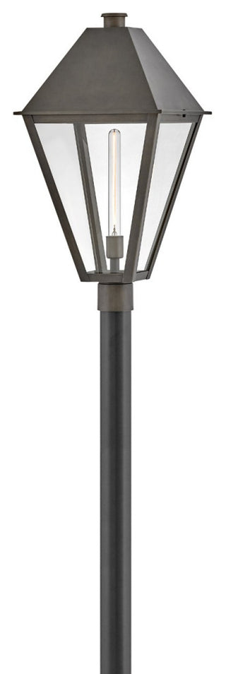 Endsley LED Post Mount, Blackened Brass