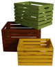 Wald Imports Multi Wood Decorative Storage Crates, Set of 3