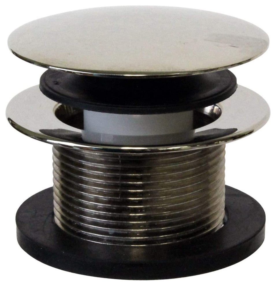 Illusionary Overflow 12" & 4" Sch. 40 PVC Bath Waste and Overflow Tip-Toe, Polished Nickel