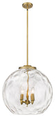 Athens Water Glass Pendant, Brushed Brass, Clear Water Glass, Clear Water Glass