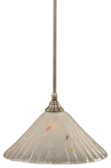 Toltec Lighting Stem Mini Pendant, 12" Frosted Crystal Glass