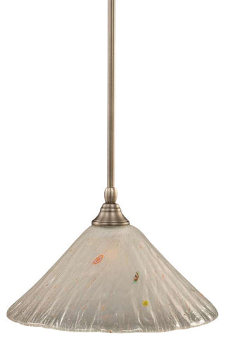 Toltec Lighting Stem Mini Pendant, 12" Frosted Crystal Glass