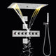 Led Mist Rainfall Shower System, Hand Shower and Jetted Body Sprays, Brushed Nic
