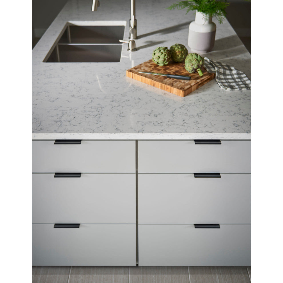 Top Knobs TK503 Europa 5 Inch Center to Center Finger Cabinet - Black