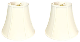 Royal Designs True Bell Basic Lamp Shade, V Notch Fitter, Eggshell, 4x8x7.25, Se