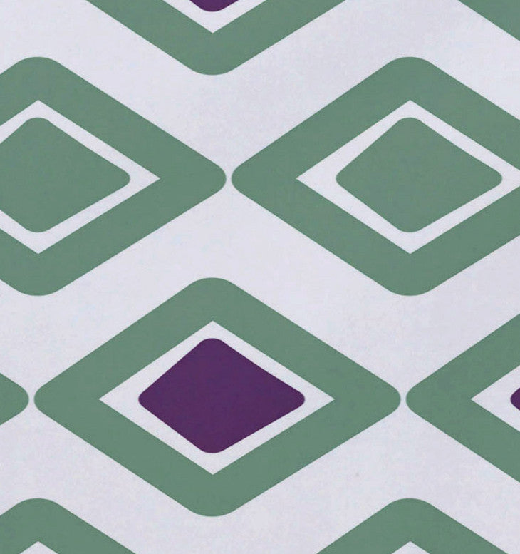 Diamond Jive 2, Geometric Print Placemat, Soft Green