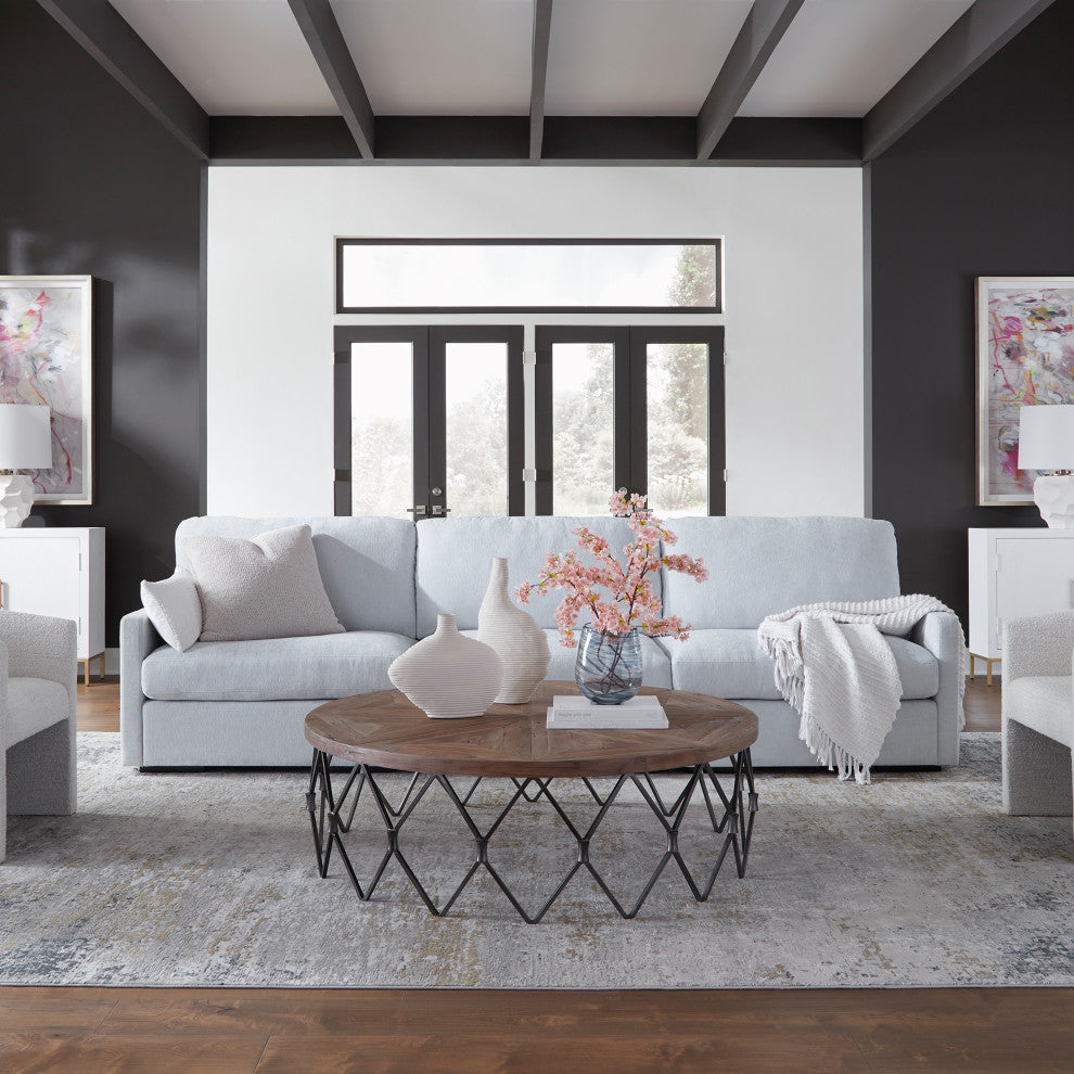 Uttermost Refuge Cloud Blue Right Arm Facing Sofa