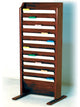Free Standing 10 Pocket Legal Size File Holder, Mahogany