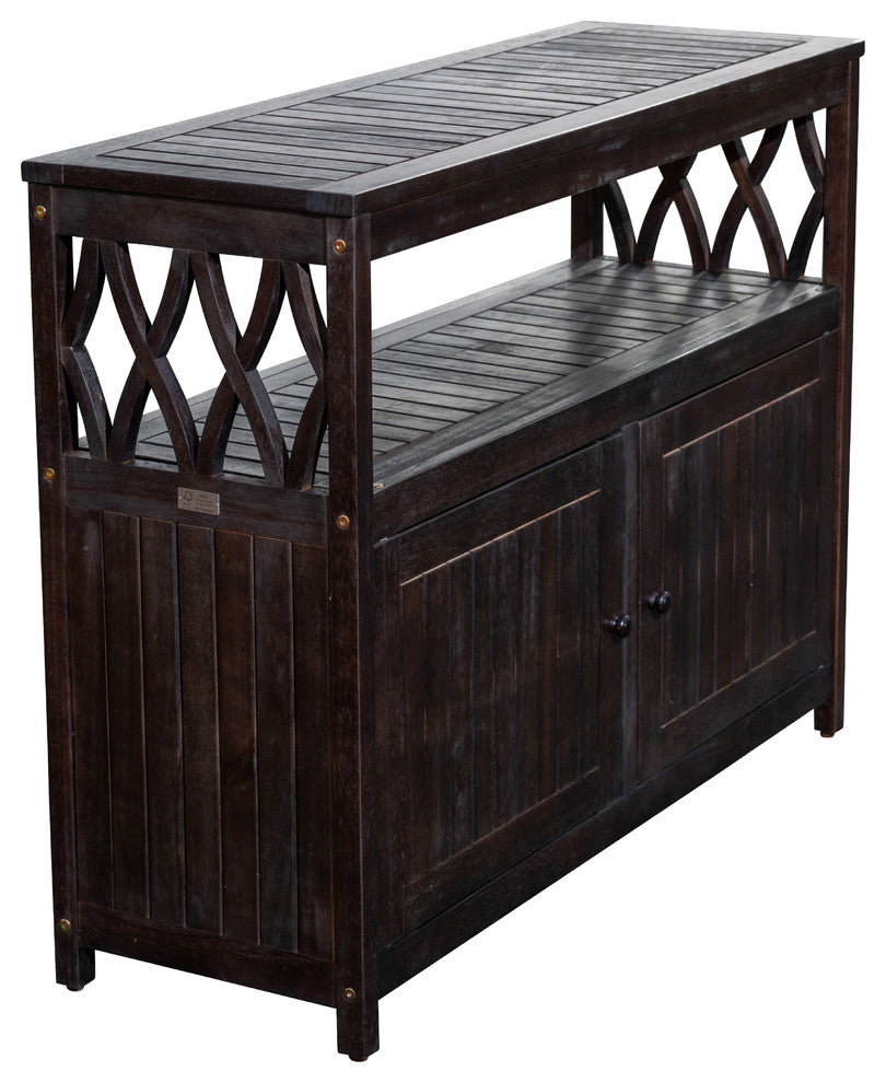DTY Outdoor Living Longs Peak Eucalyptus Sideboard, Espresso