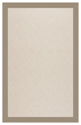 Zoe-White Wicker Machine Tufted Rectangle Rug, Buff, 4'x6'