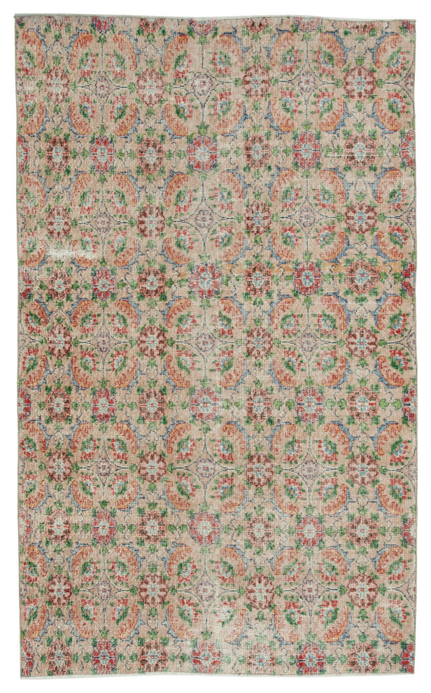 Rug N Carpet - Hand-knotted Anatolian 5' 0'' x 8' 1'' Antique Vintage Rug
