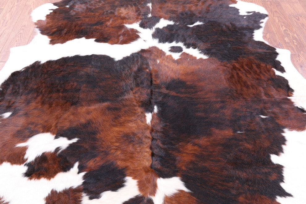 Tricolor Natural Cowhide Rug 6' 10" X 6' 2" C1860