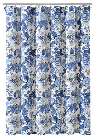 Sydney 72"x72" Shower Curtain, Navy/White