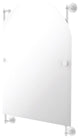 Waverly Place Arched Top Frameless Rail Mounted Mirror, Matte White