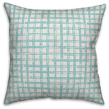 Painterly Plaid 18x18 Throw Pillow