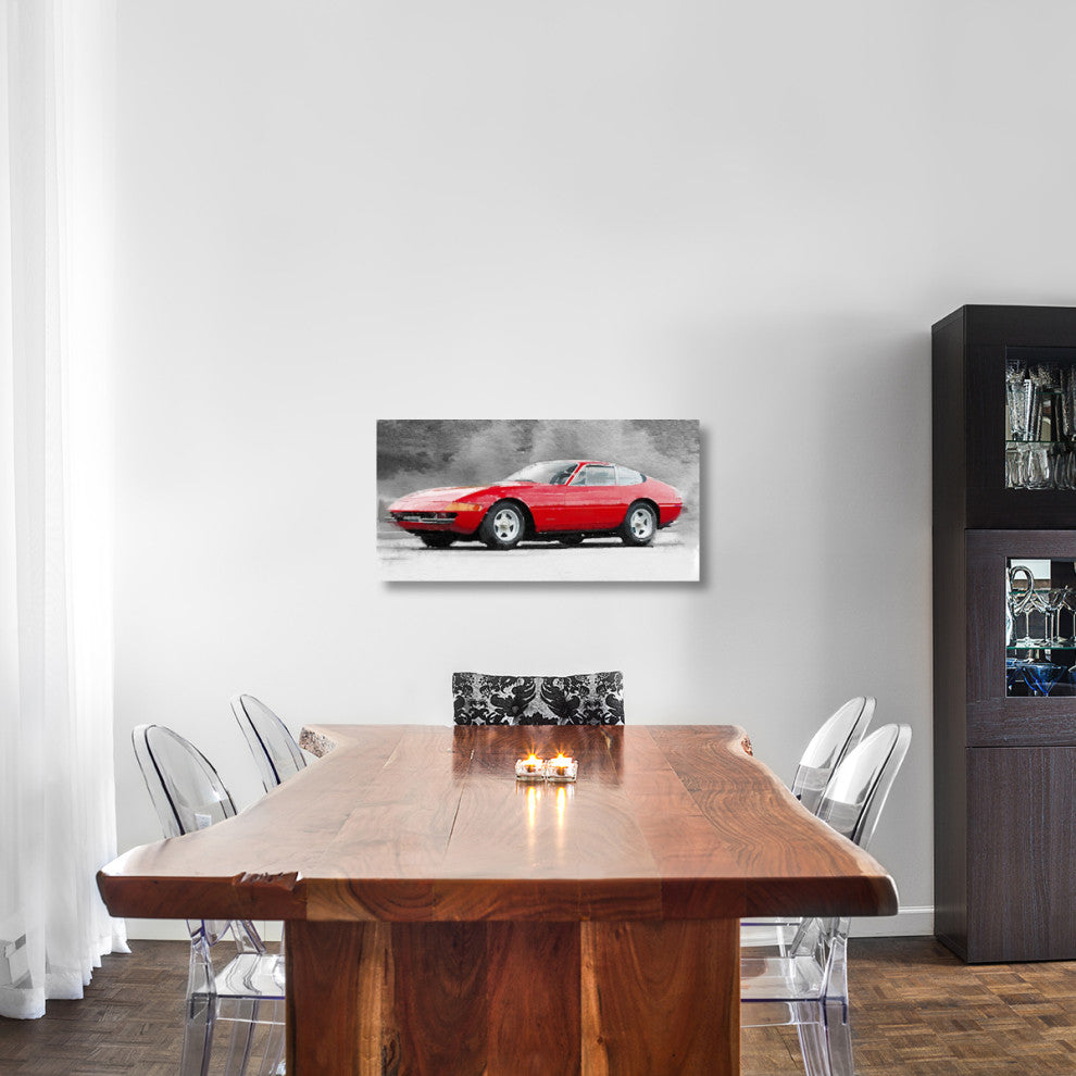 "1968 Ferrari 365 GTB4 Daytona Watercolor" Fine Art Print