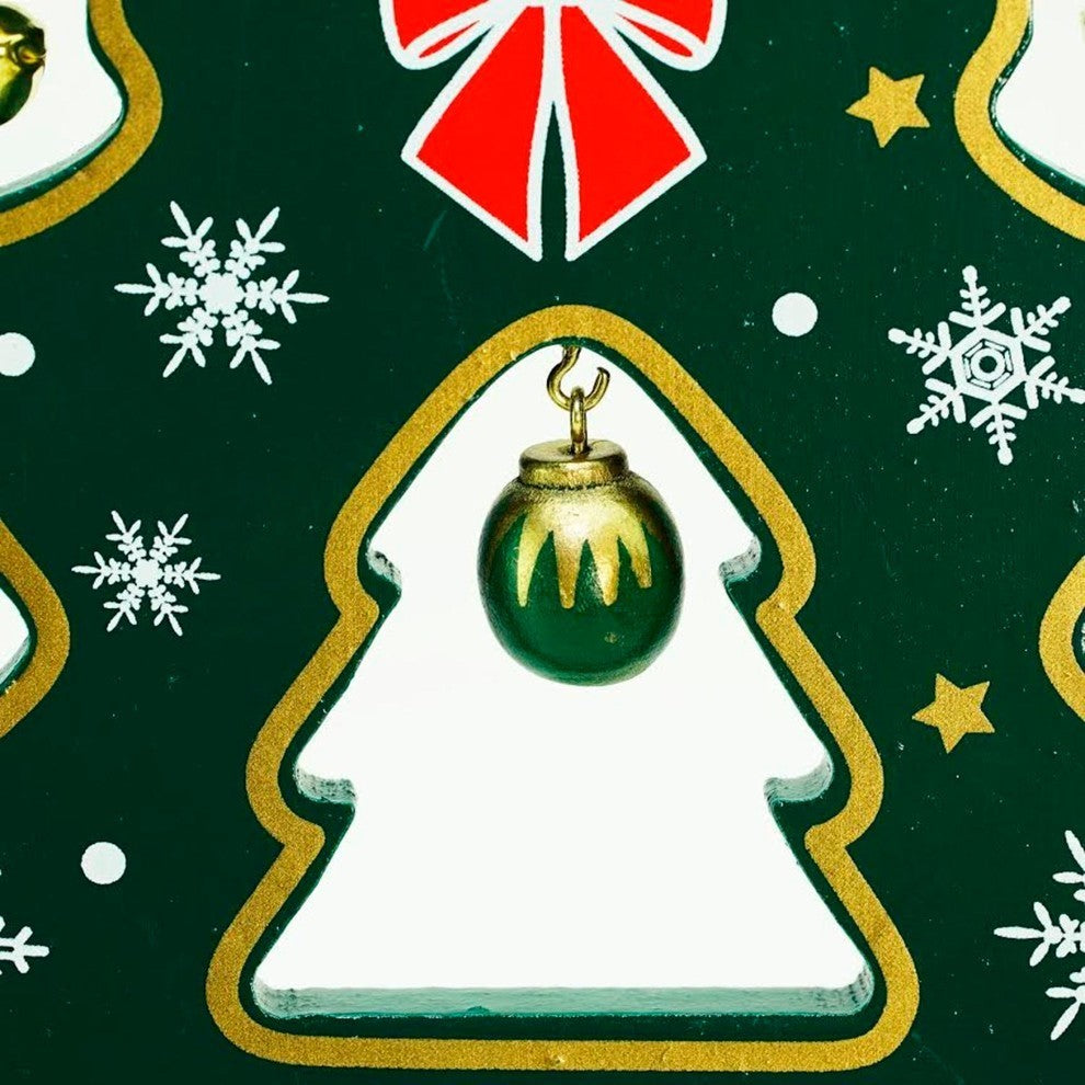 11.25" Wooden Christmas Tree Cut-Out Ornaments Decoration