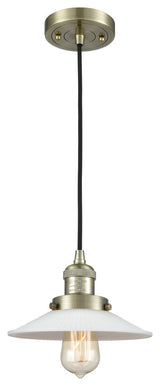 Canton 1-Light Mini Pendant, Matte Black, Matte White