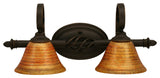 Elegante 2-Light Bath Bar, Firre Saturn