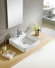 Fine Fixtures White Vitreous China Large Square Vessel Sink