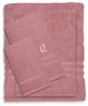 Denzi 4-Piece Towel Combination Set With Monogrammed Letter, Q, Tea Rose