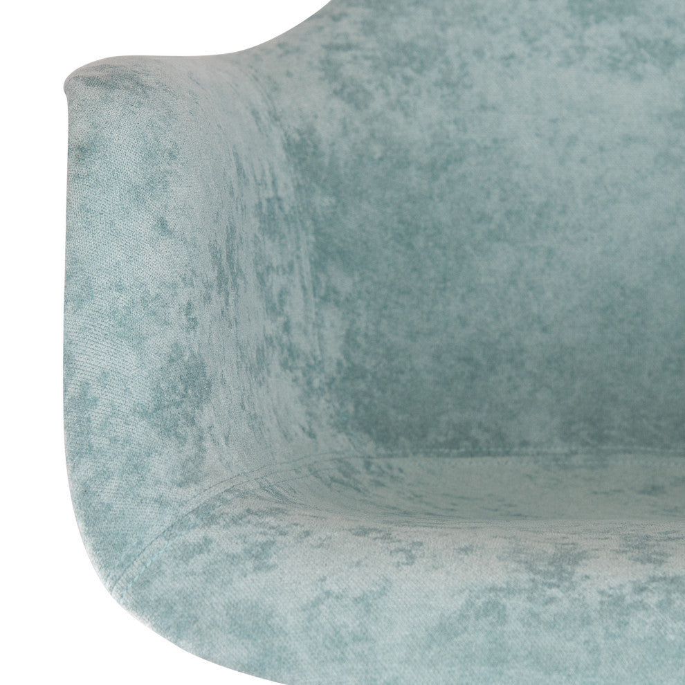 LeisureMod Willow Velvet Eiffel Wooden Base Accent Chair