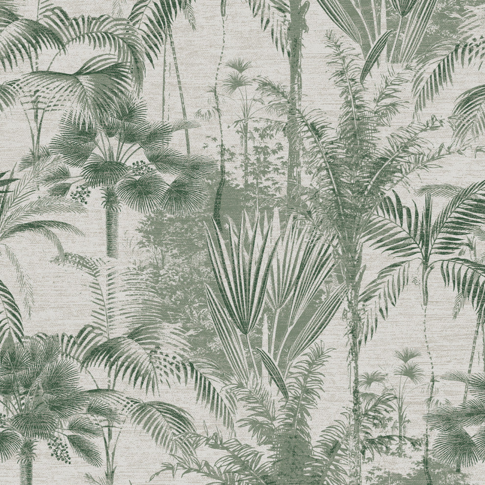 Jungle Texture Wallpaper, Green
