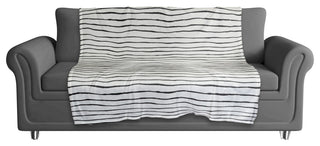 Painted Stripes 50"x60" Coral Fleece Blanket