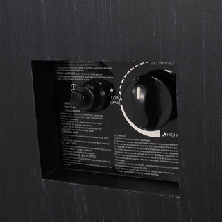 Jasmine Outdoor Iron 50K BTU Rectangular Fire Pit Table, Brushed Black