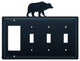 Single GFI and Triple Switch Cover, Bear