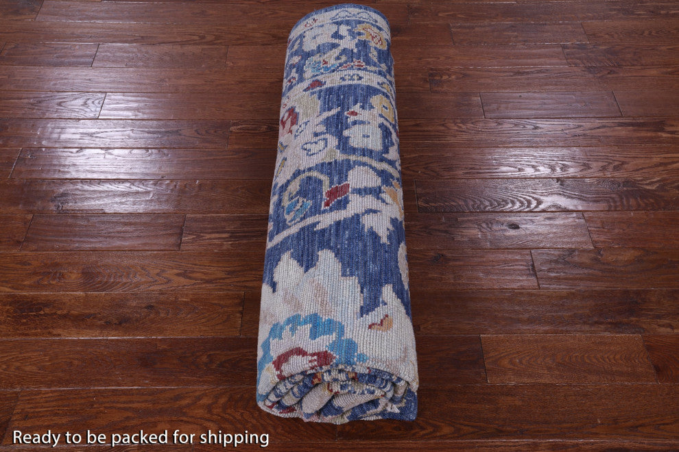 Hand-Knotted Turkish Oushak Wool Rug 8' 1" X 9' 11" - Q13312