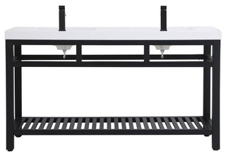 Home Living 22" Modern Black-Light Bathroom Vanity