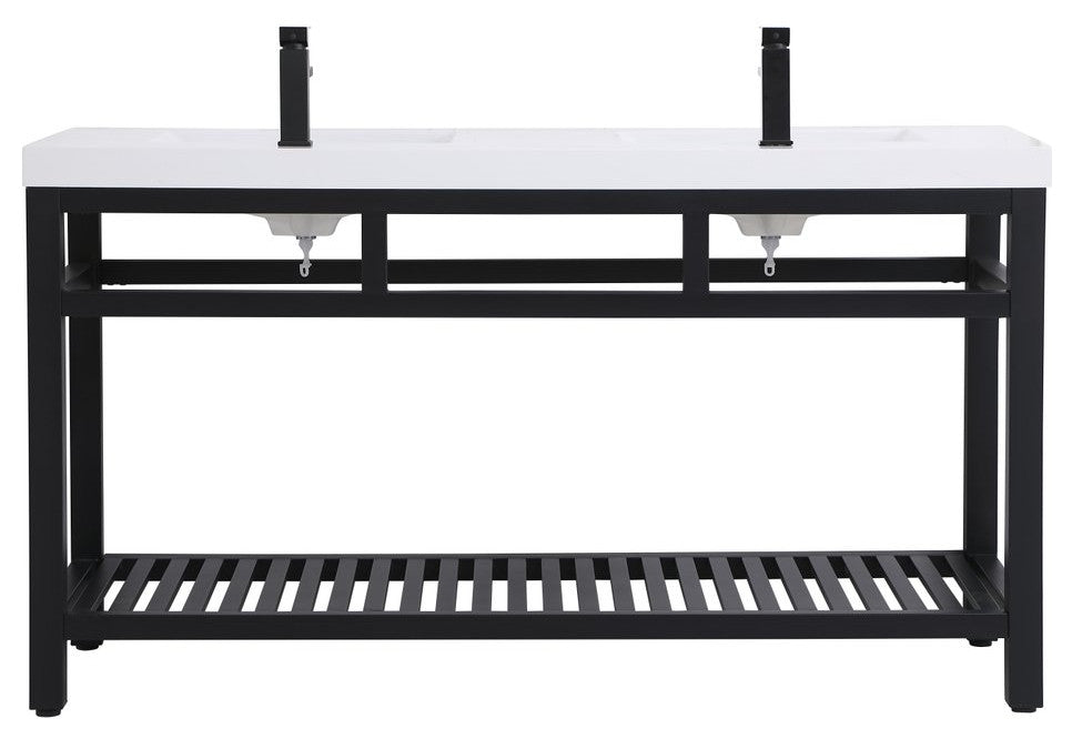 Home Living 22" Modern Black-Light Bathroom Vanity