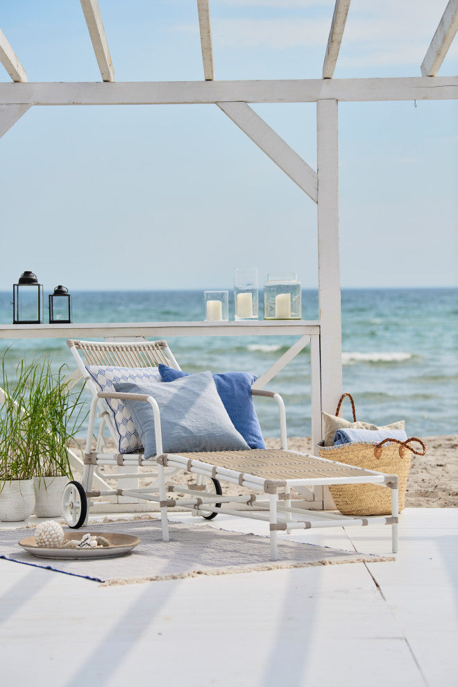 Josephine Outdoor Sun Lounger, Dove White