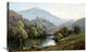 "English Mountain Lake" Stretched Canvas Giclee by Alfred de Breanski, 30"x19"