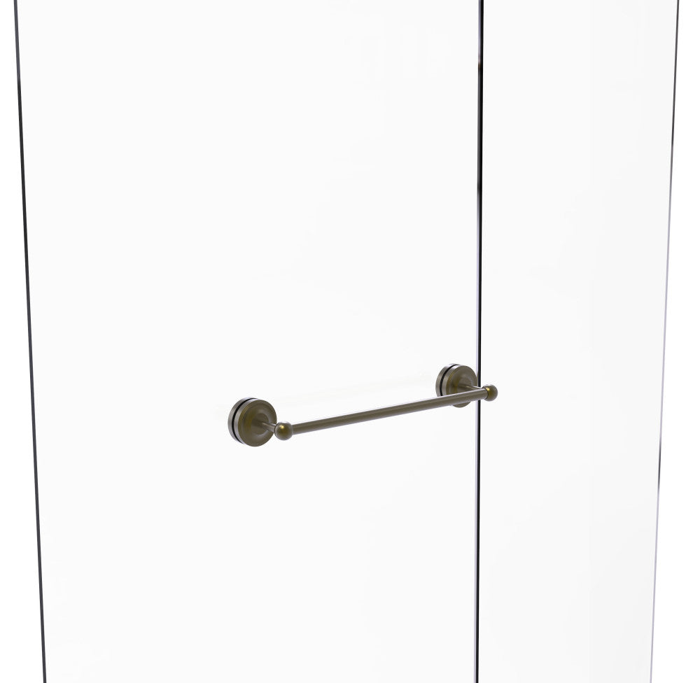 Prestige Regal 18" Shower Door Towel Bar, Antique Brass