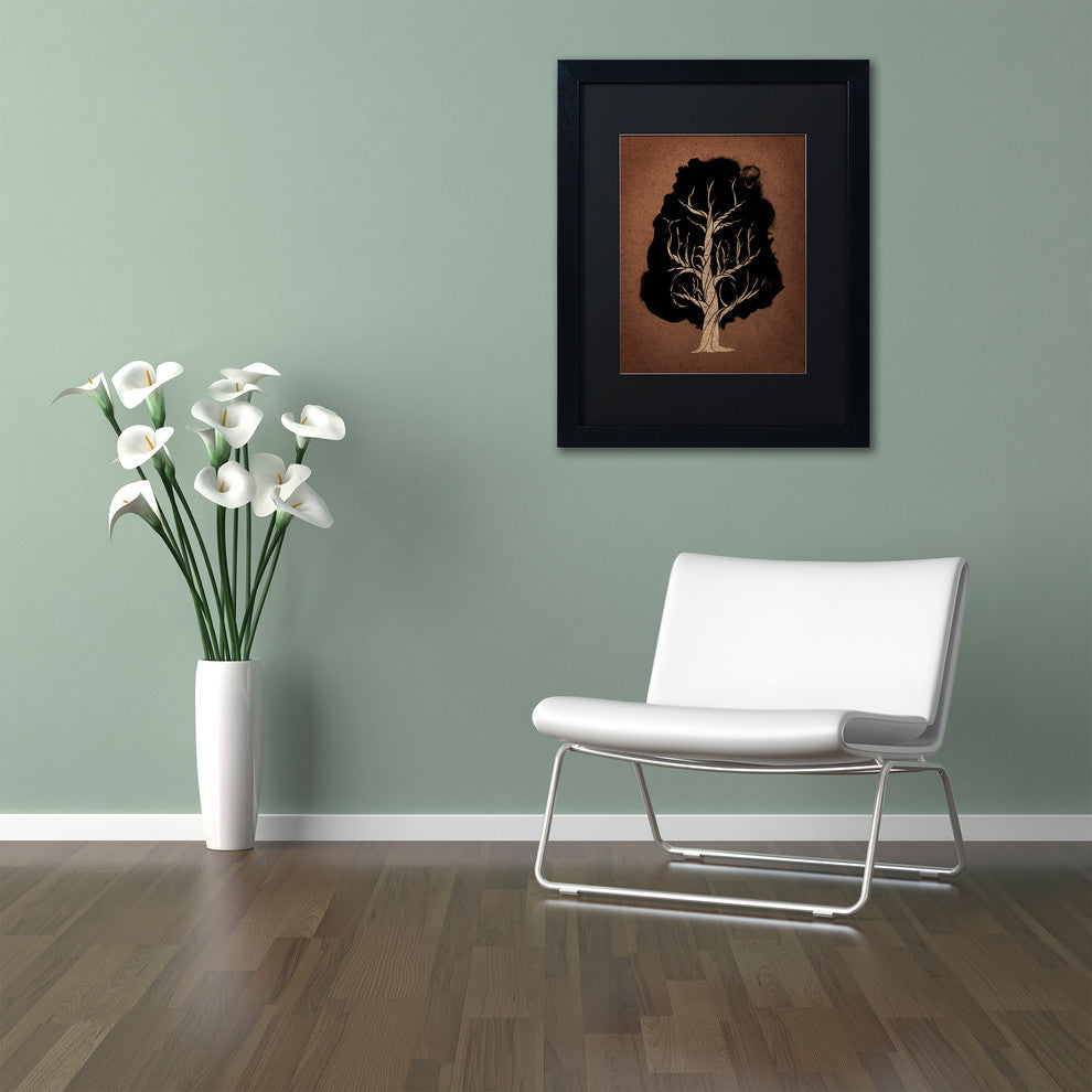 Robert Farkas ''Let The Tree Grow'' Art, Black Frame, Black Mat, 14x11
