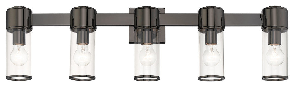 Livex Lighting Quincy 5-Light Black Chrome Large Vanity Sconce