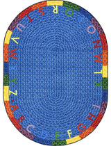 Kid Essentials Rug, Alphabet Braid, 7'8"x10'9" Oval